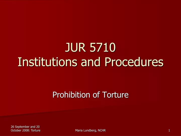 jur 5710 institutions and procedures