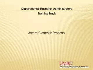 Award Closeout Process