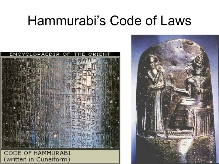 hammurabi s code of laws