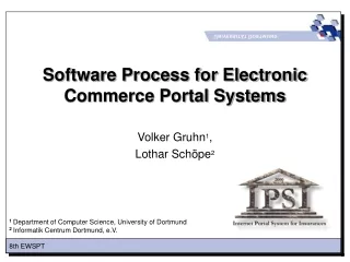Software Process for Electronic Commerce Portal Systems