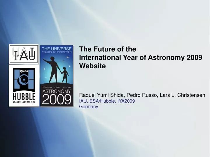 the future of the international year of astronomy