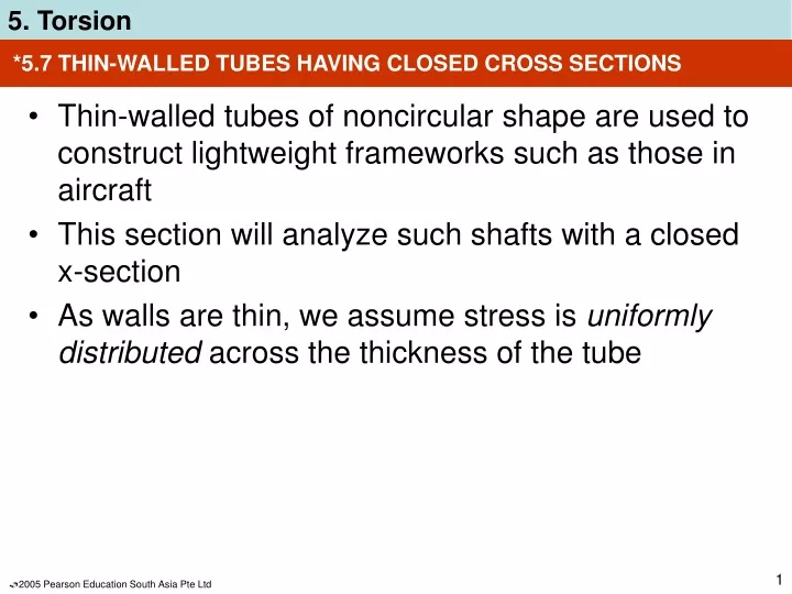 5 7 thin walled tubes having closed cross sections