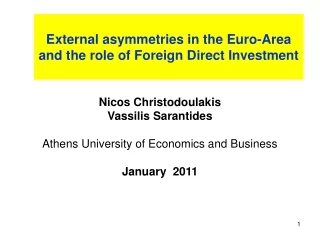 External asymmetries in the Euro-Area and the role of Foreign Direct Investment