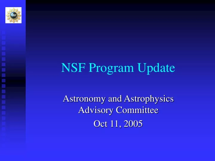 nsf program update