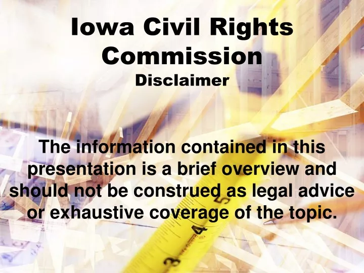 iowa civil rights commission disclaimer