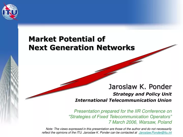 market potential of next generation networks