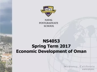 NS4053  Spring Term 2017 Economic Development of Oman