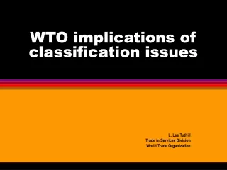 WTO implications of classification issues