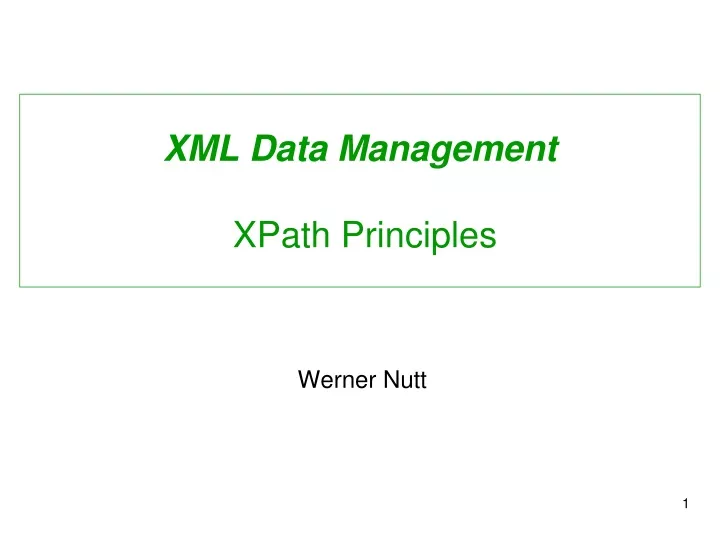 xml data management xpath principles