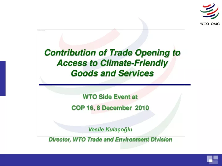 contribution of trade opening to access to climate friendly goods and services