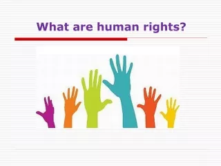 What are human rights?