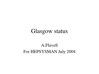Glasgow status