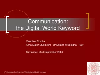 Communication: the Digital World Keyword