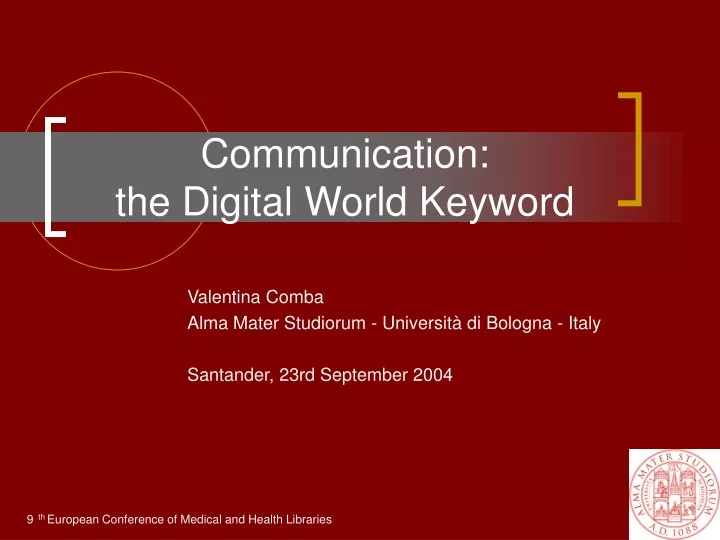 communication the digital world keyword