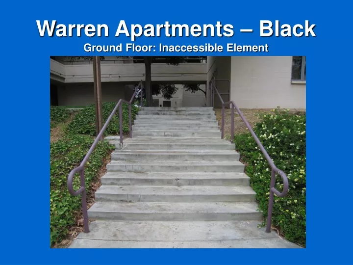warren apartments black ground floor inaccessible element