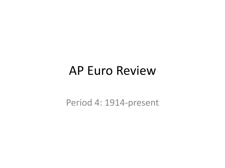 ap euro review