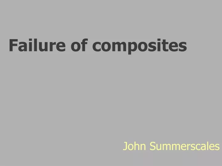 failure of composites