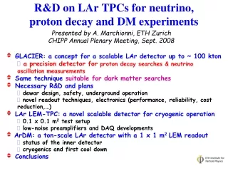 R &amp;D on LAr TPCs for neutrino, proton decay and DM experiments