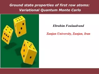 Ground state properties of first row atoms:  Variational Quantum Monte Carlo