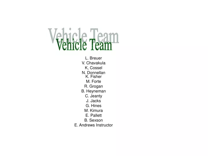 vehicle team