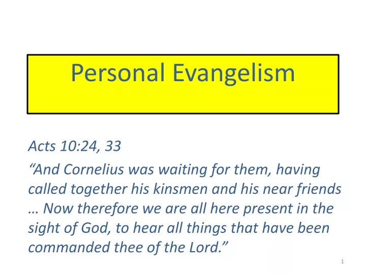 personal evangelism