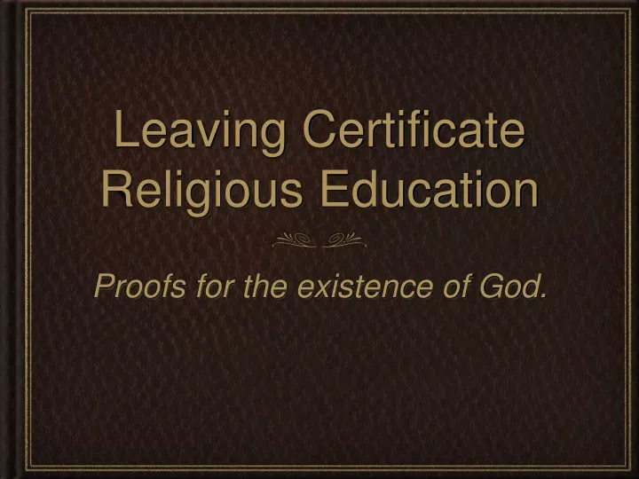leaving certificate religious education