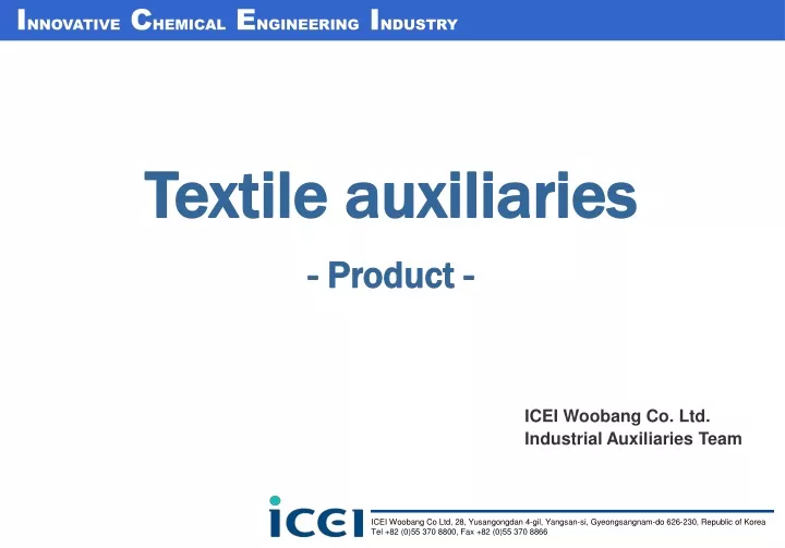textile auxiliaries