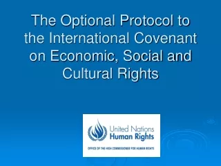 The Optional Protocol to the International Covenant on Economic, Social and Cultural Rights