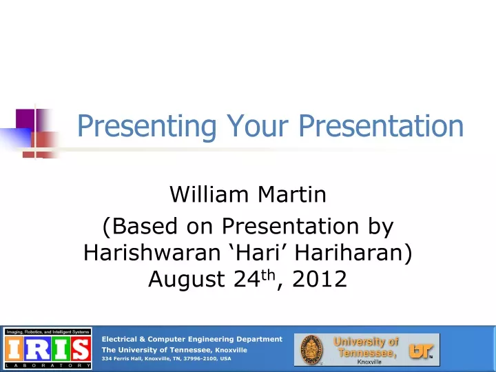 presenting your presentation