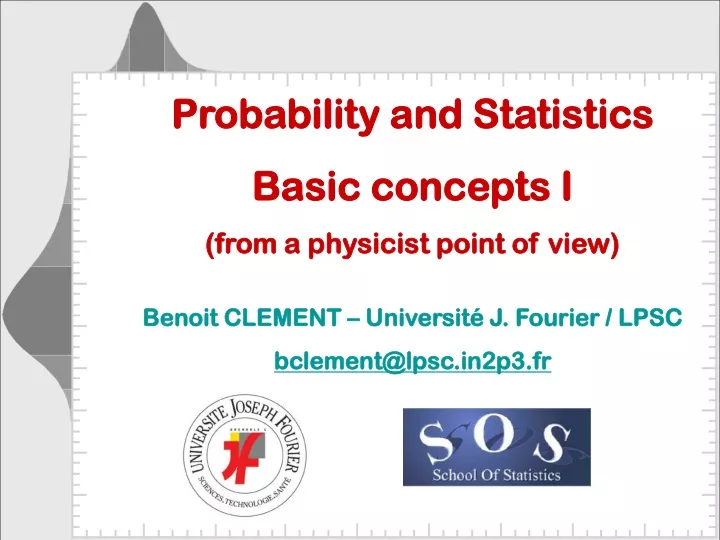 probability and statistics basic concepts i from