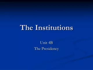 The Institutions