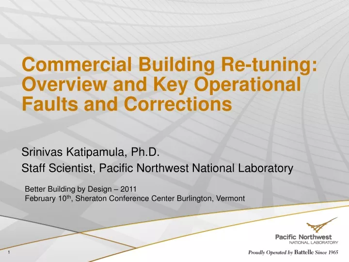 commercial building re tuning overview and key operational faults and corrections