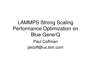 LAMMPS Strong Scaling Performance Optimization on Blue Gene/Q