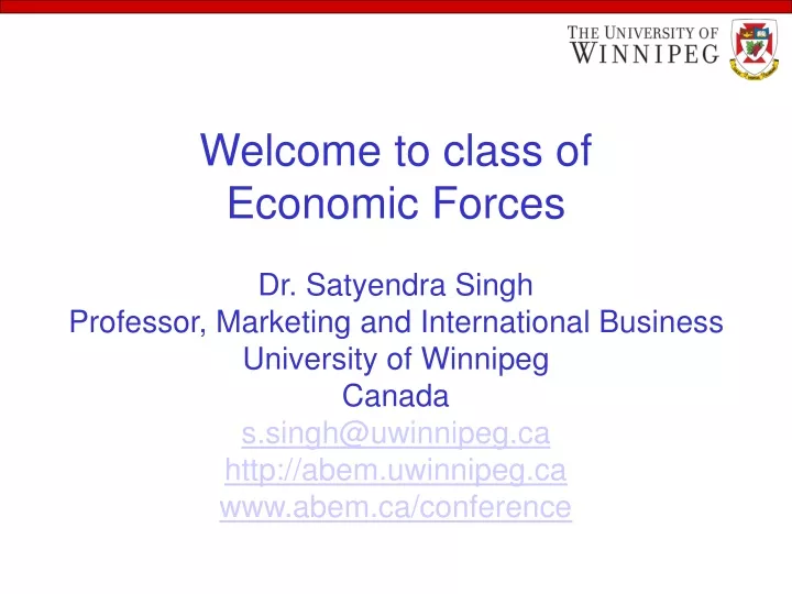 welcome to class of economic forces dr satyendra