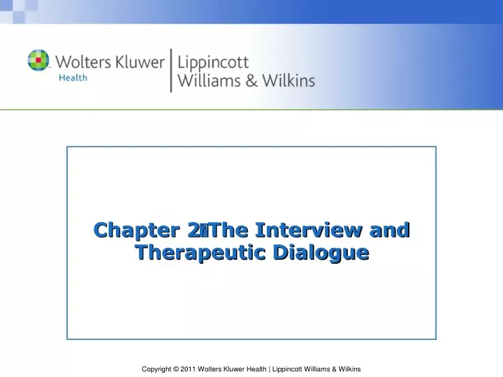 chapter 2 the interview and therapeutic dialogue