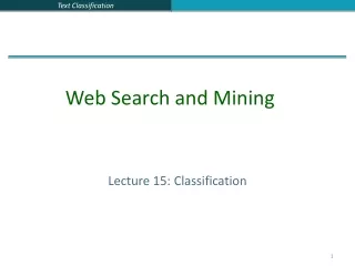 Lecture 15: Classification