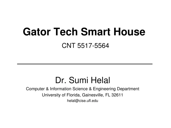 gator tech smart house cnt 5517 5564