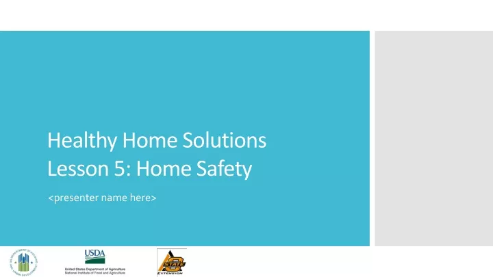 healthy home solutions lesson 5 home safety