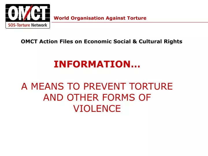 world organisation against torture