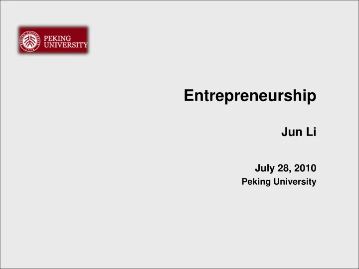 entrepreneurship