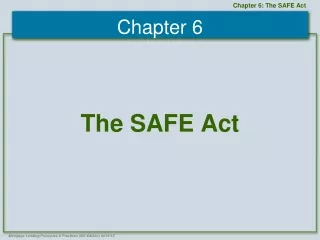 The SAFE Act