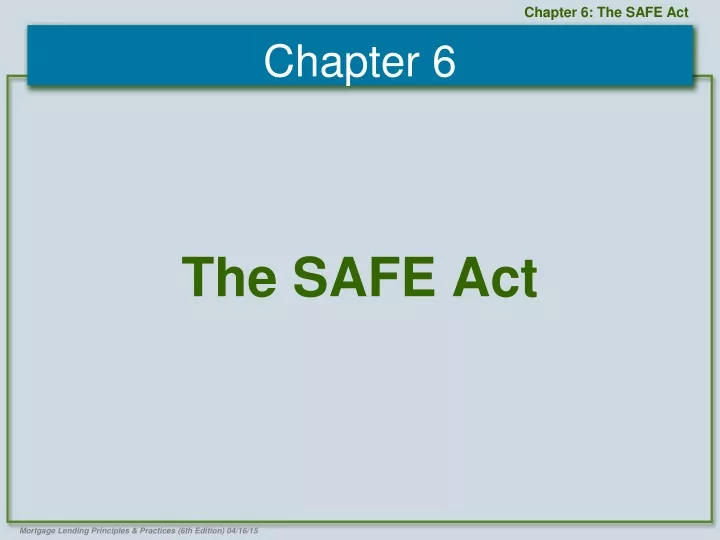 the safe act