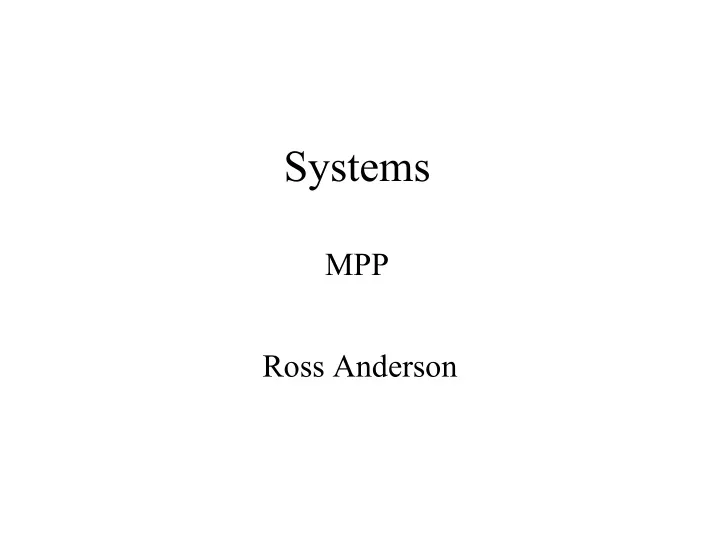 systems mpp