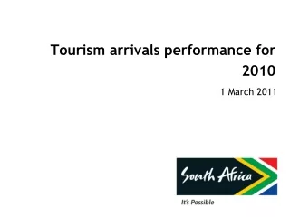 Tourism arrivals performance for 2010