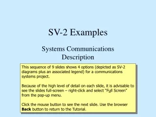 SV-2 Examples