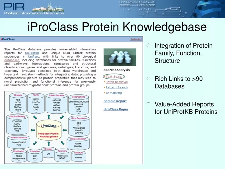 iproclass protein knowledgebase