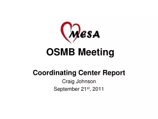 OSMB Meeting