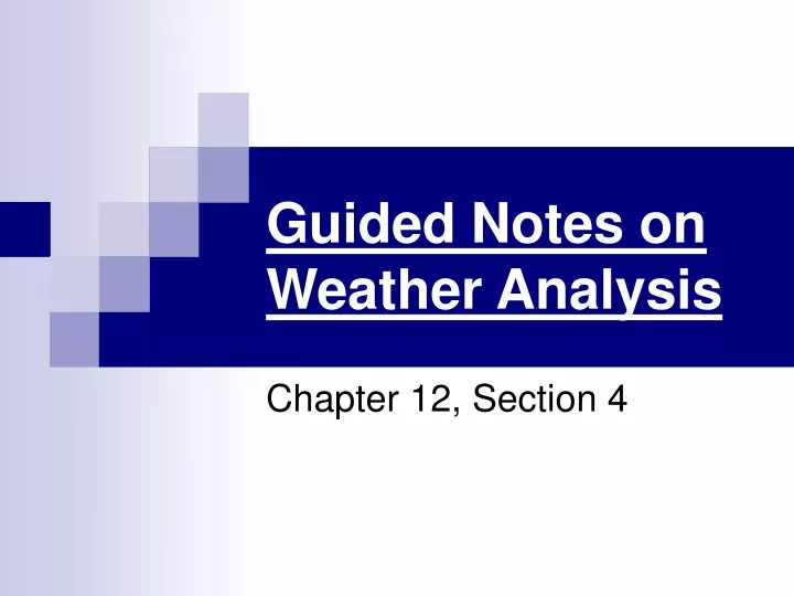 guided notes on weather analysis