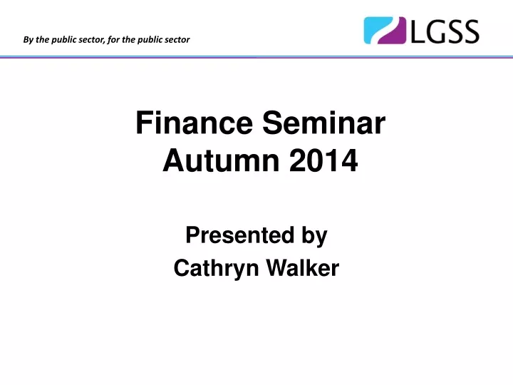 finance seminar autumn 2014