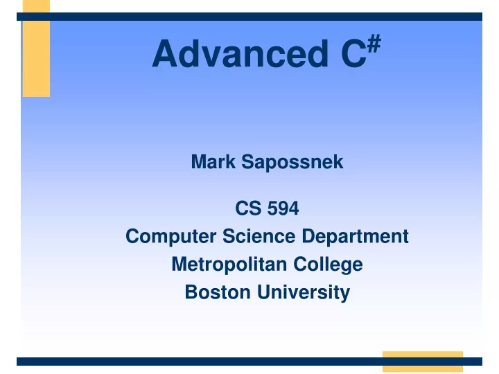 advanced c